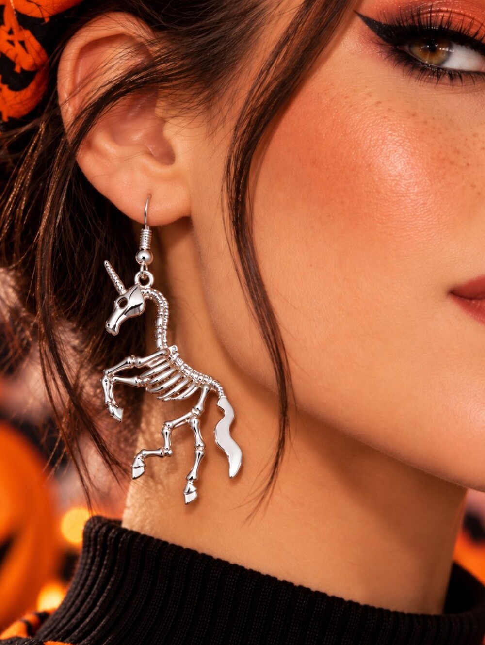MODCLOTH SKELETON UNICORN EARRINGS